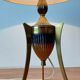 Lampe en laiton doré et argenté 1950.