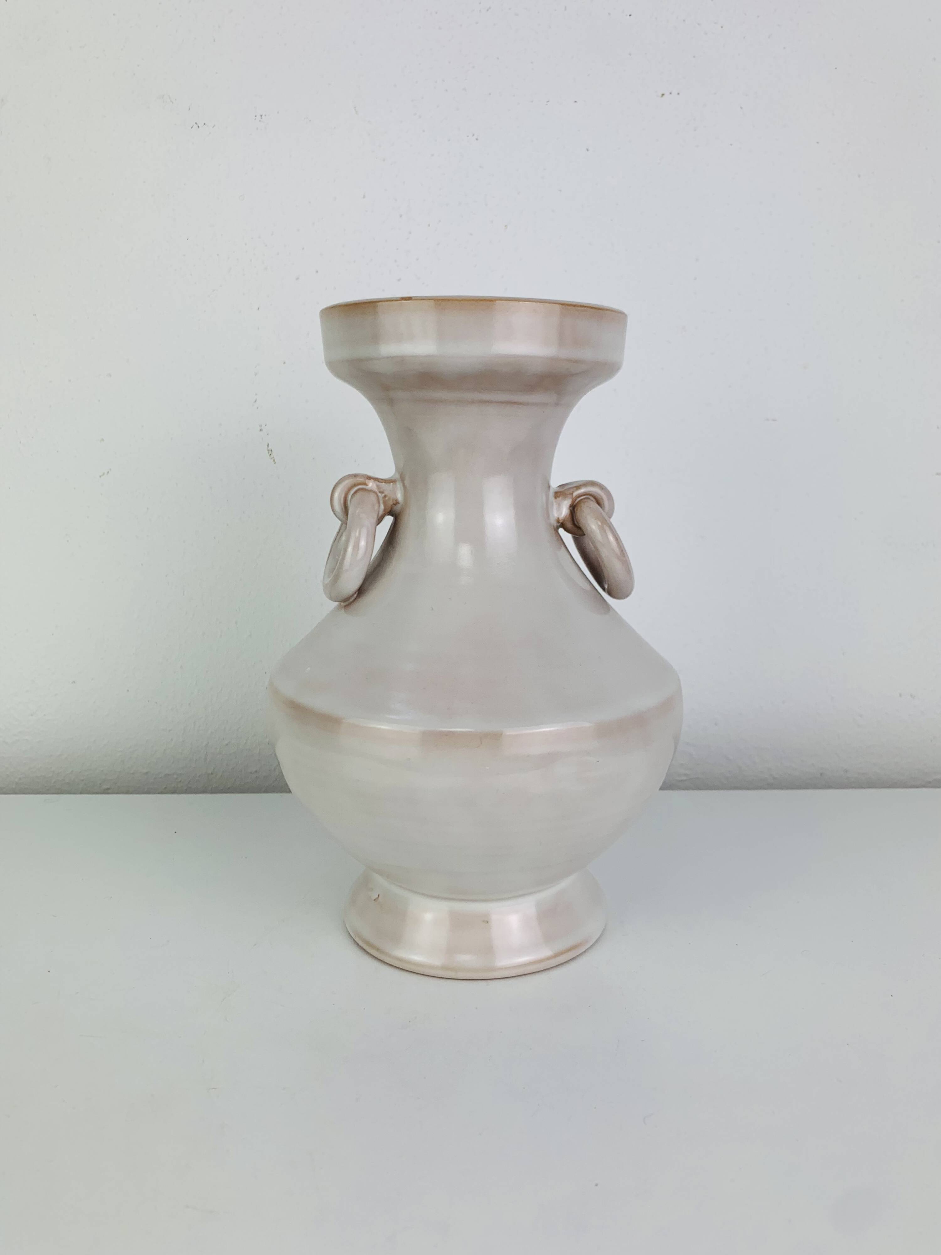 Vase céramique à anses "Arezzo Italy", vintage
