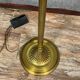 Very beautiful Louis XVI style foot lamp in bronze and gilded brass