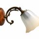 Frosted glass tulip wall light