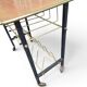 Vintage 1950s magazine table in metal and formica.