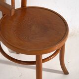 Antique bentwood chairs with carved seats (c. 1920). Set of 4 #1
