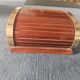 Vintage cigarette box 1950 - Wood and brass cabinetry - Internal ashtray