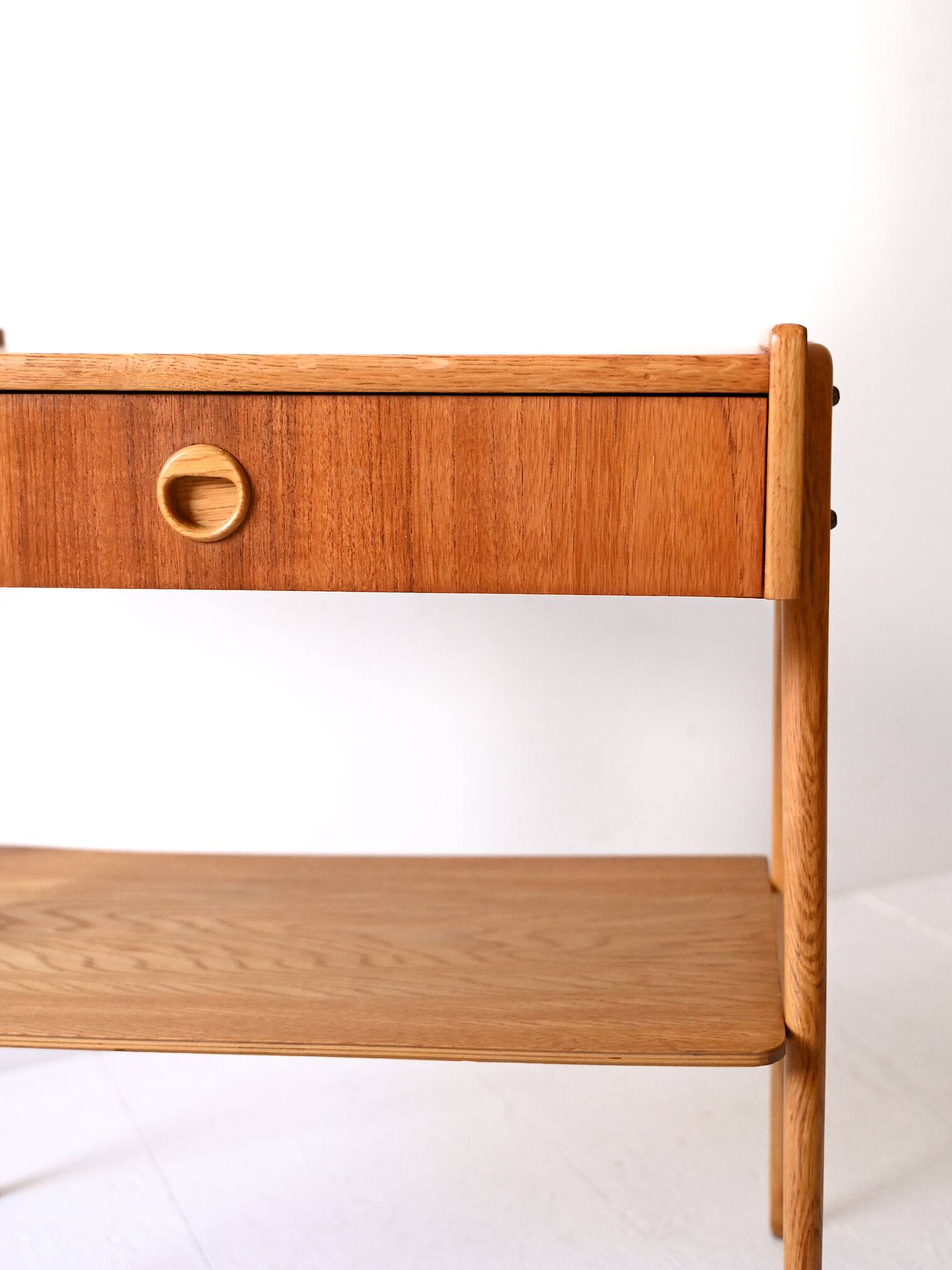 Vintage Scandinavian Nightstand with Angled Legs