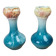 Pair of small antique bud vases numbered 396.