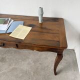 Table de ferme bureau noyer XIXème