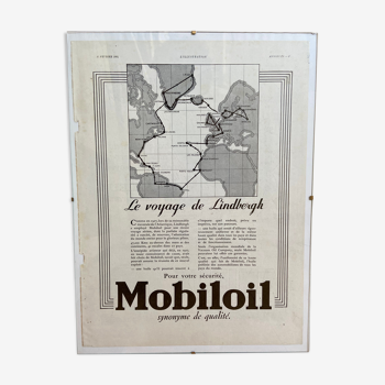 Affiche publicitaire Mobiloil 17 février 1934