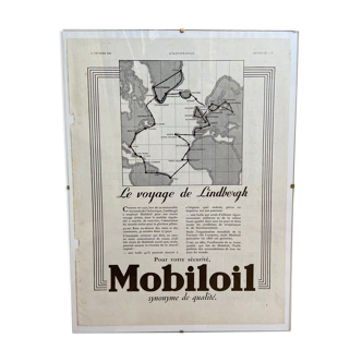 Affiche publicitaire Mobiloil 17 février 1934