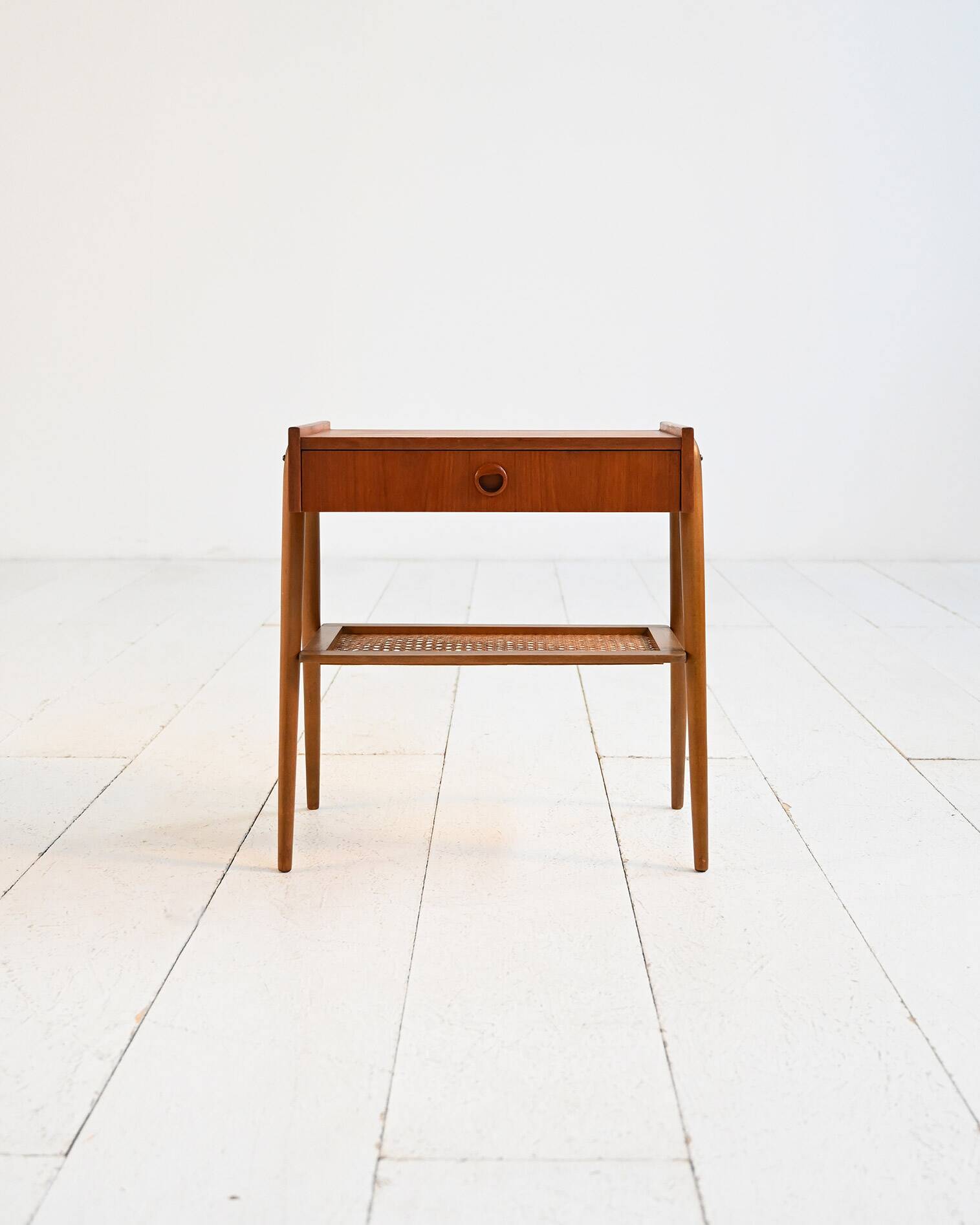 1950s Scandinavian teak bedside table