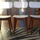 Lot de 3 chaises bois et vinyle
