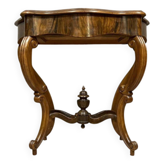 Console galbée époque Napoléon III en acajou vers 1850