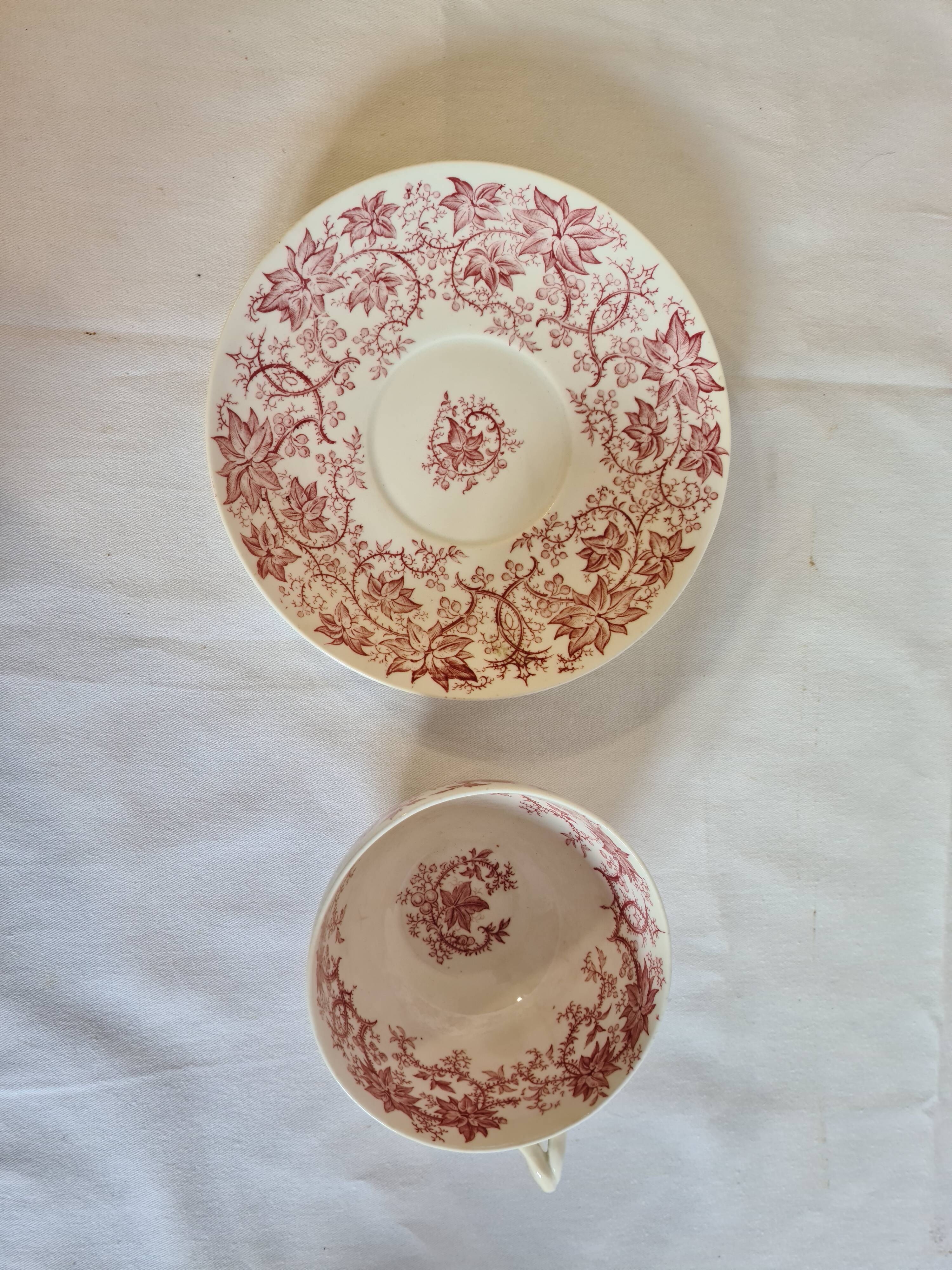 Porcelain De Sarreguemines, Lunch in De Fismes De Décor