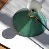 Large Diabolo Wall Lamp René Mathieu for Lunel water green color