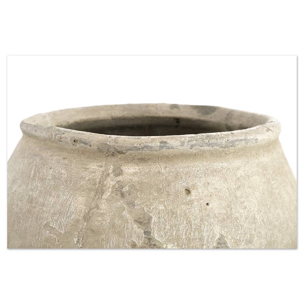 Large terracotta jar on foot