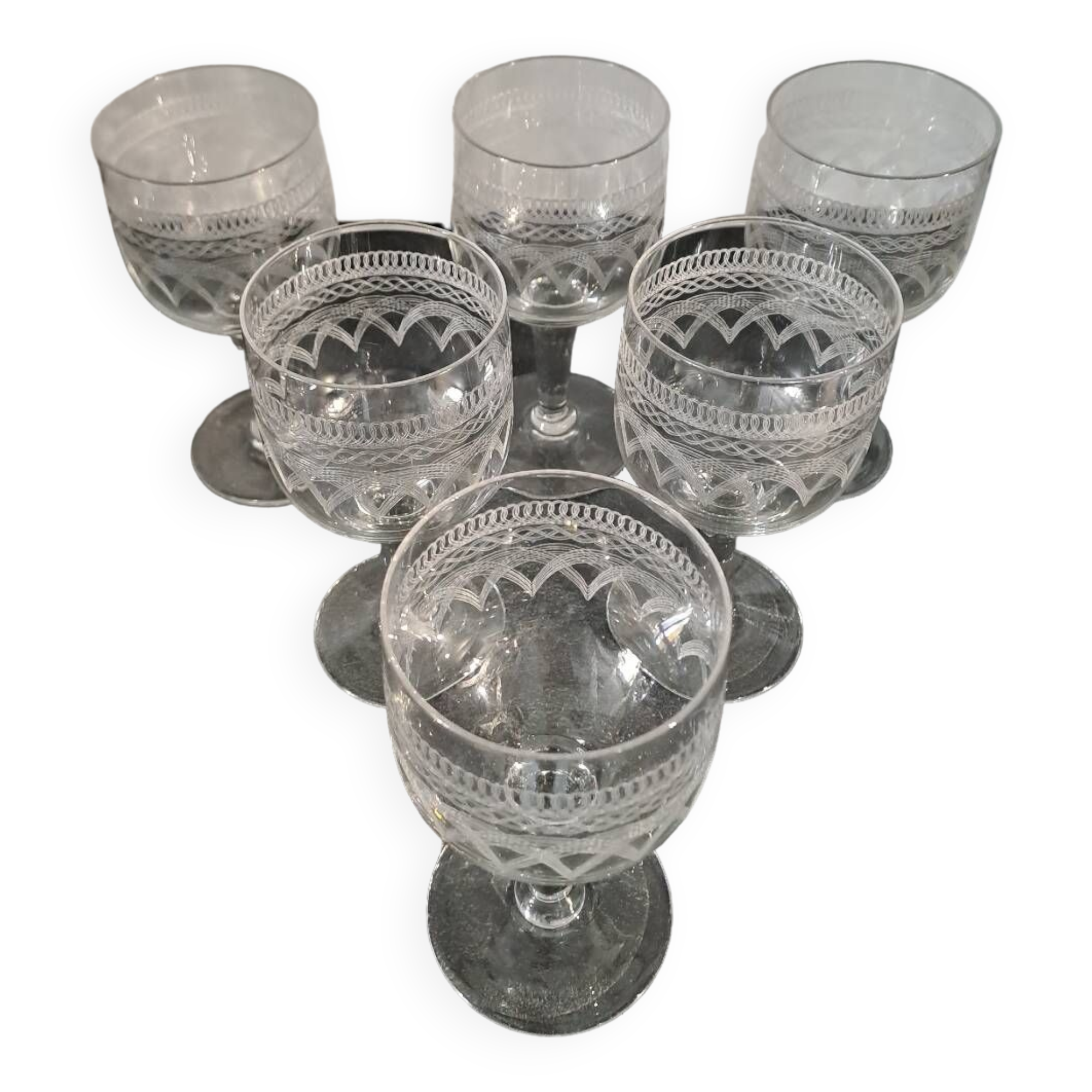 Old chiseled glasses