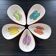 Set of 5 vegetable-decorated bowls
