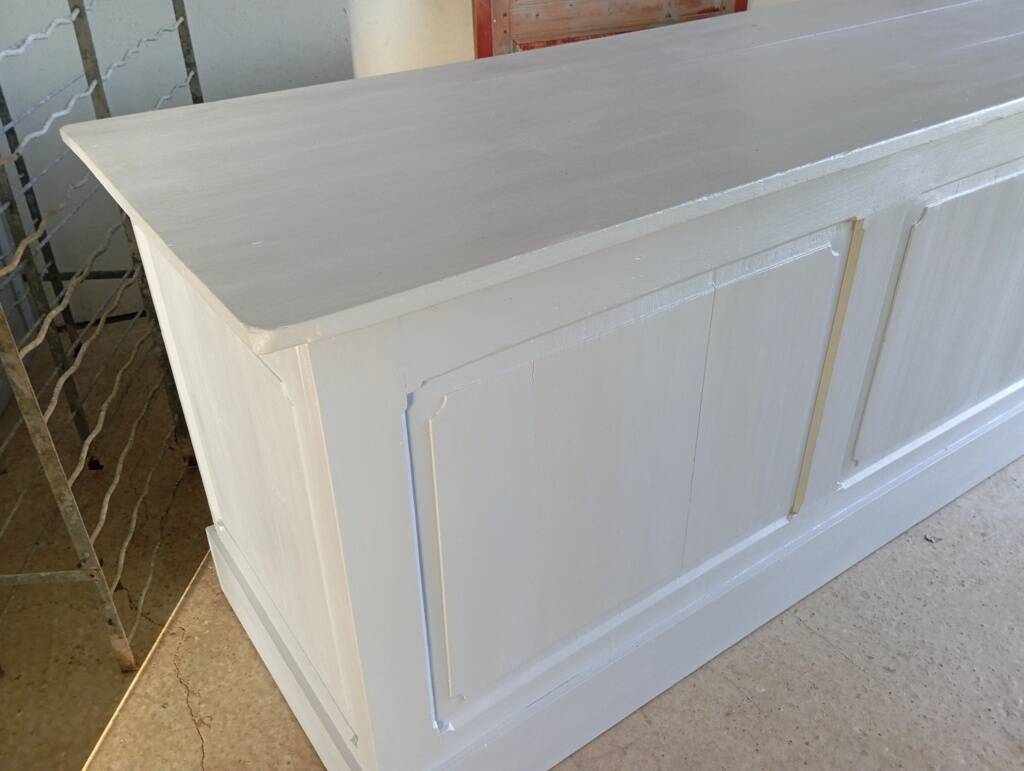 Comptoir d'épicerie 245 cm fin XIXème