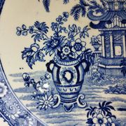 Blue Chinese Plate Creil & Montereau LM & Cie – Opaque Porcelain | Model R