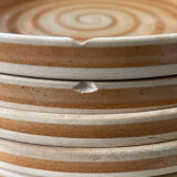 Set of 8 dessert plates in Sarreguemines stoneware