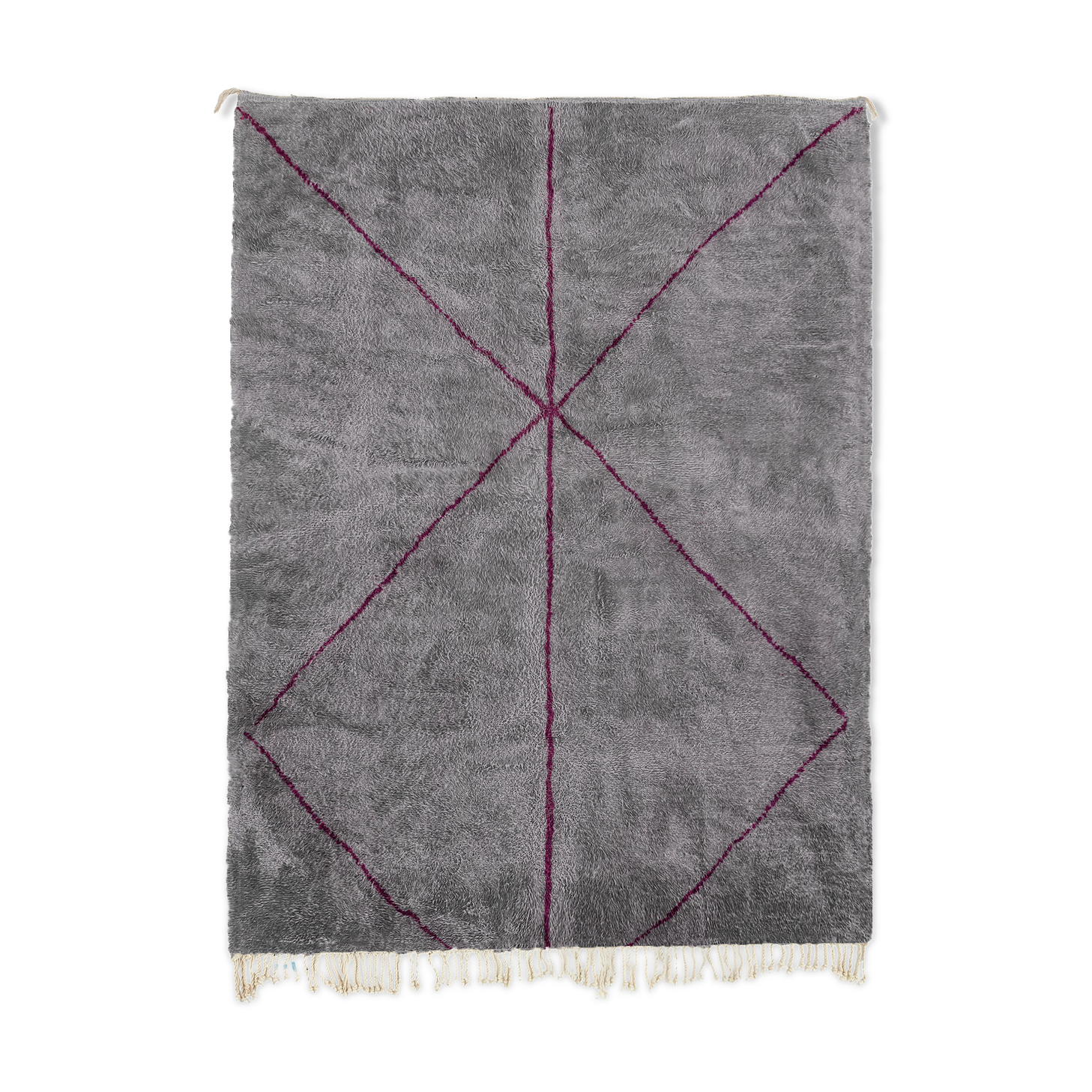 Modern Moroccan carpet grey contemporary art 90x150cm