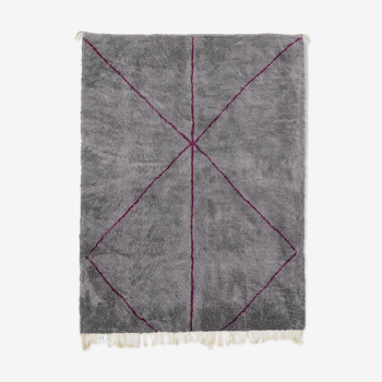 Modern Moroccan carpet grey contemporary art 90x150cm
