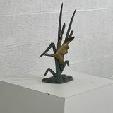 Art deco birds in brass and wrought iron