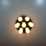 Brass ceiling of Selken, 7-light sputnik, vintage,1970