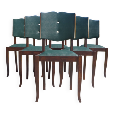 Chaises Art Déco restaurées, les 6