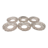 6 assiettes à dessert/assiettes à glace en cristal des années 60.