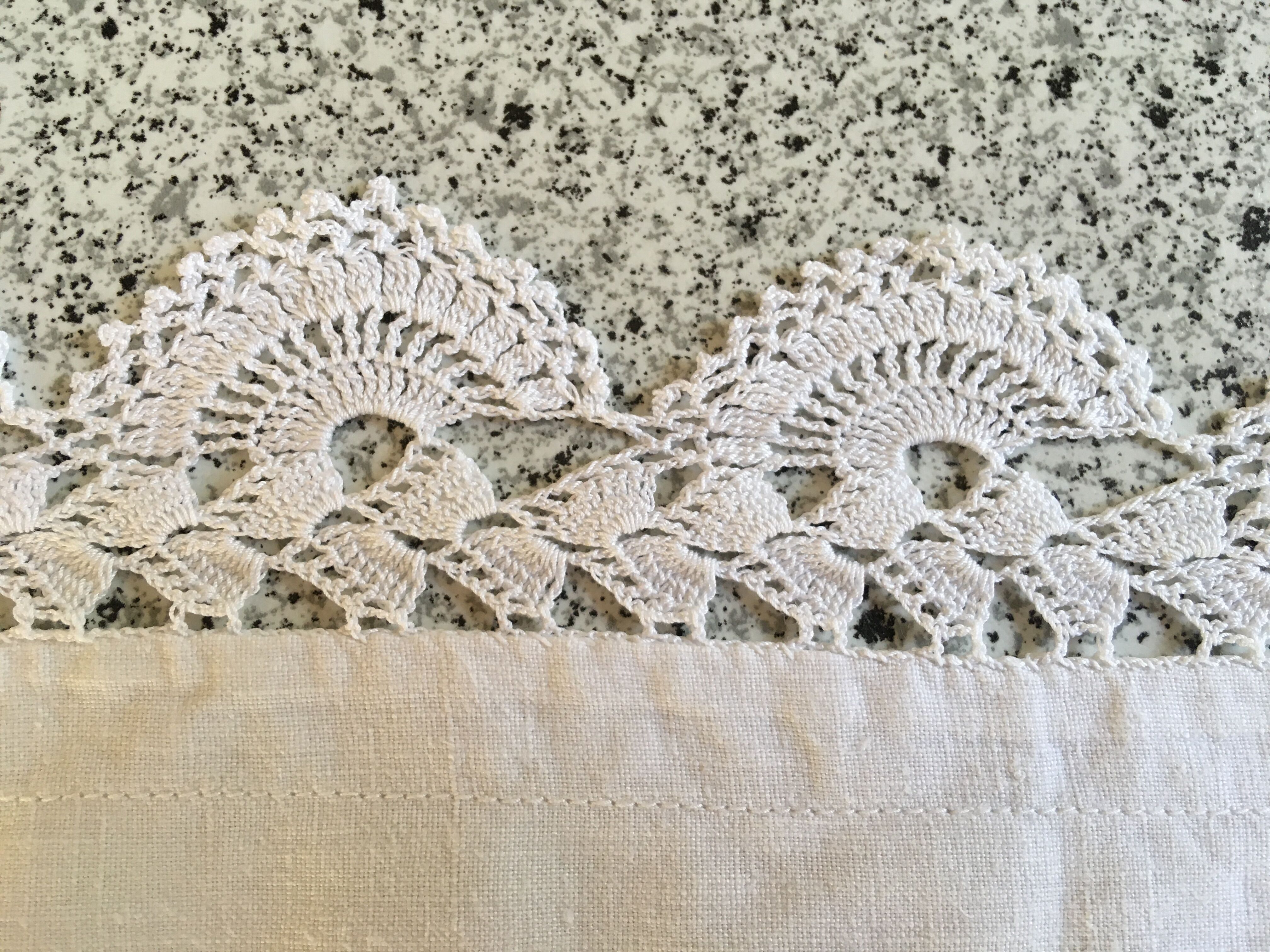 1900s lace square pillowcase