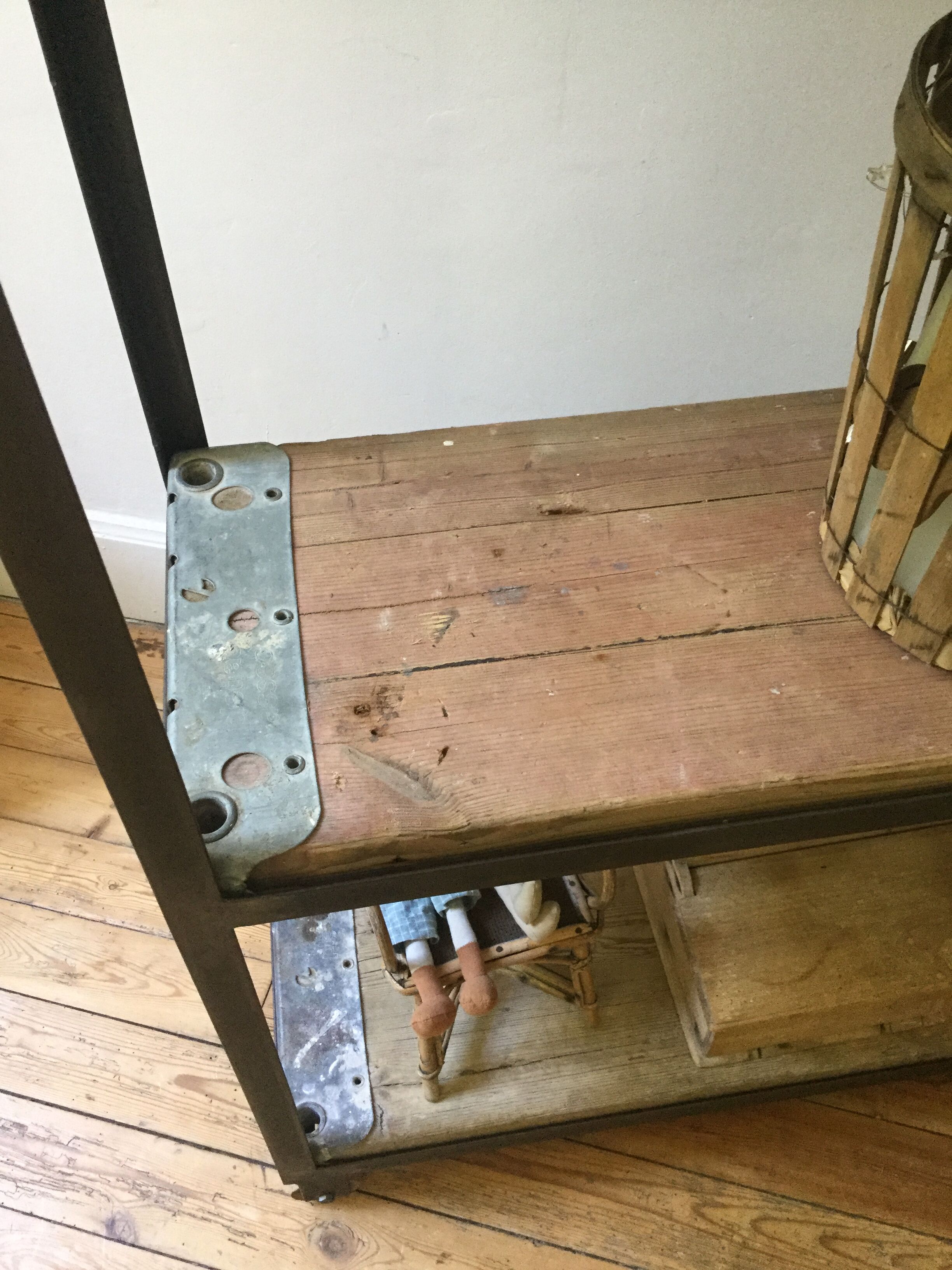 Industrial wood and iron shelf