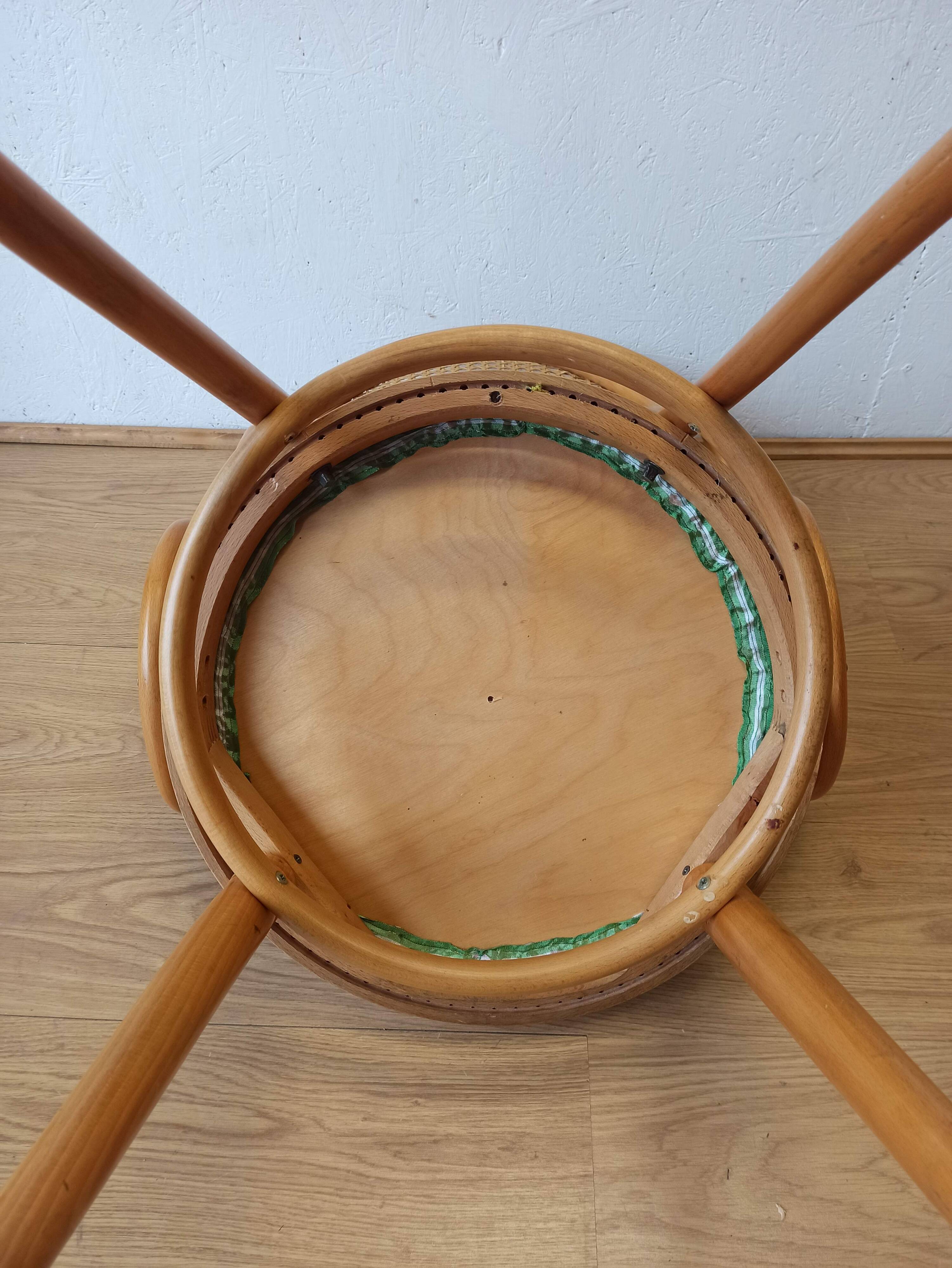 Wooden chair and stool, 1950