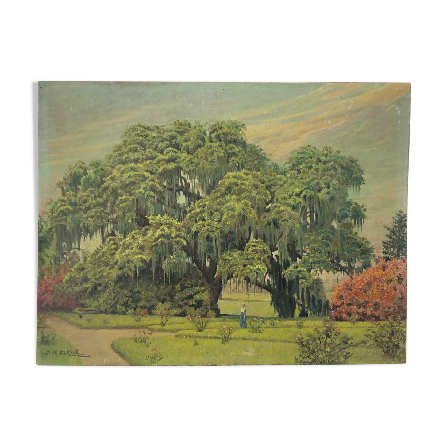 Oil painting on cardboard J.Ryck