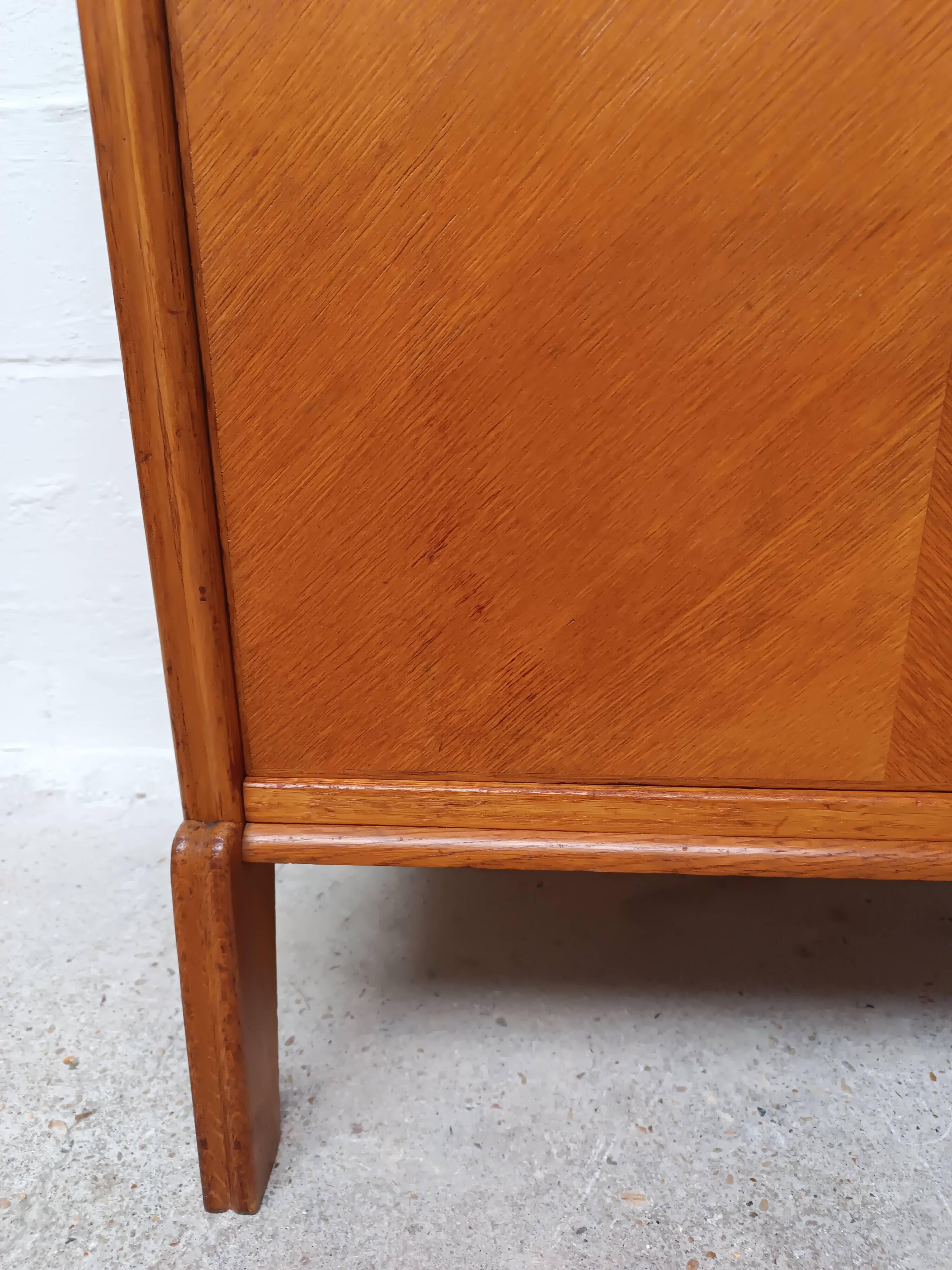 Wing-shaped locker cabinet from the 1950s