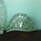 Aperitif servant, sauce, with 3 glass ravines and gold metal support - Design - 60s