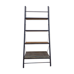 Étagère fer et bois
