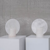 Paire de lampes de table espagnoles en albâtre