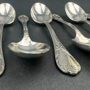 Set of 6 Christofle Marly model spoons – silver-plated – 13.5 cm