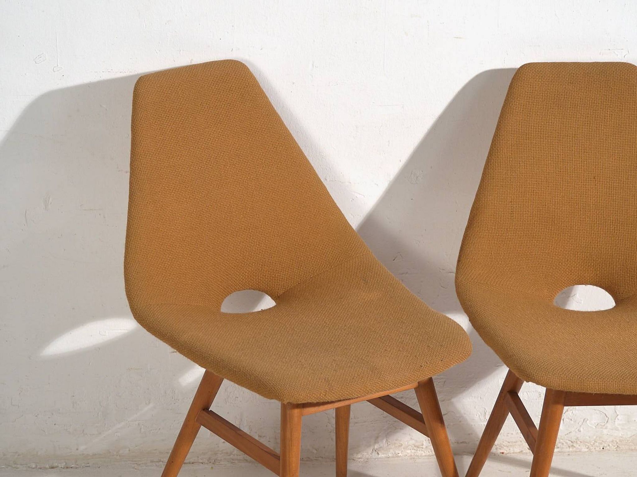 Chaises décoratives vintage (c.1950). Ensemble de 2 pièces