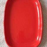 Bright red vintage serving dish