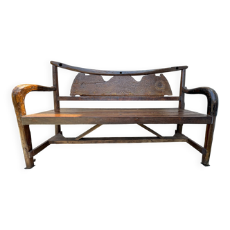Banc de Jardin en Teck Recyclé - Wagon (2 pièces disponibles)