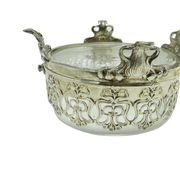 Bonbonniere, Art Nouveau, silver-plated brass, Germany, early 20th century