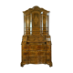 Italian cabinet Louis XV has crossbow façade in walnut and mark