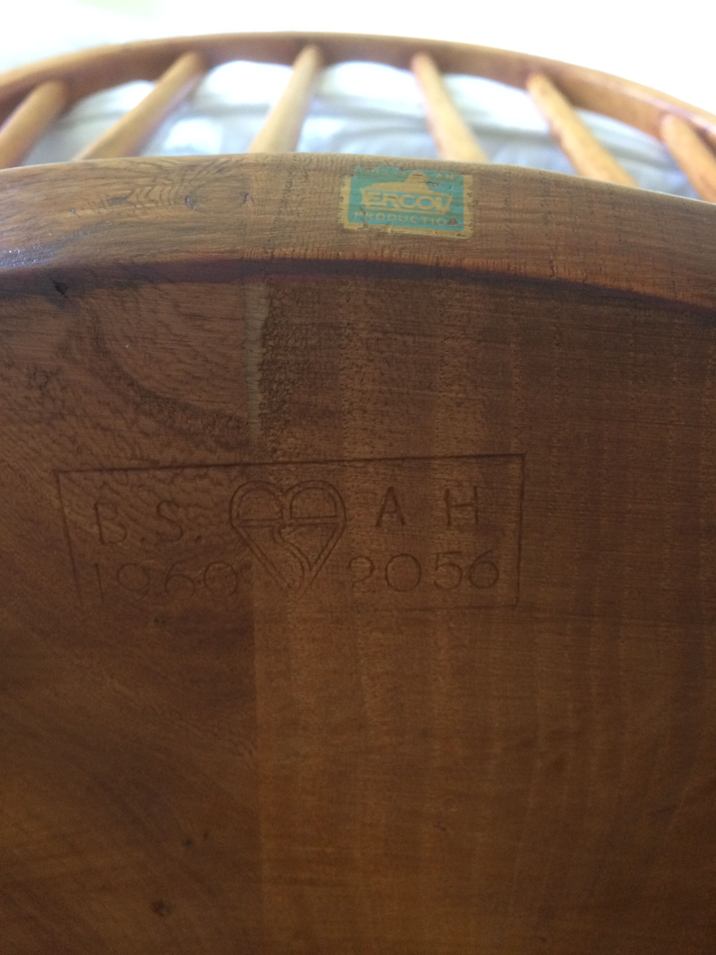 Ercol 1960 windsor dining chairs (pair) - blue label