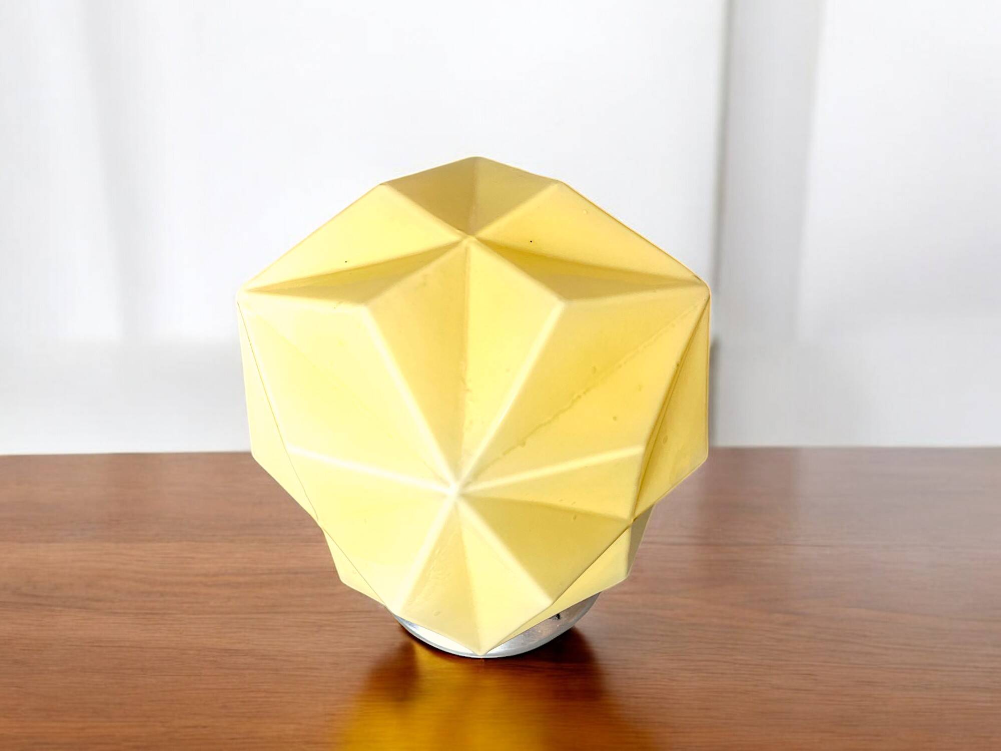 Art Deco style opaline origami flush mount lamp