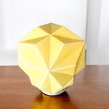 Art Deco style opaline origami flush mount lamp