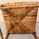 Vintage Art Deco wood and straw corner chair, 1930s