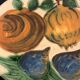 Glazed ceramic plate Puigdemont fruits, 1960