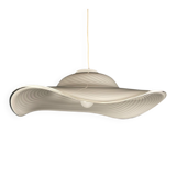 Swirling white Murano glass pendant, Italy, 1970s