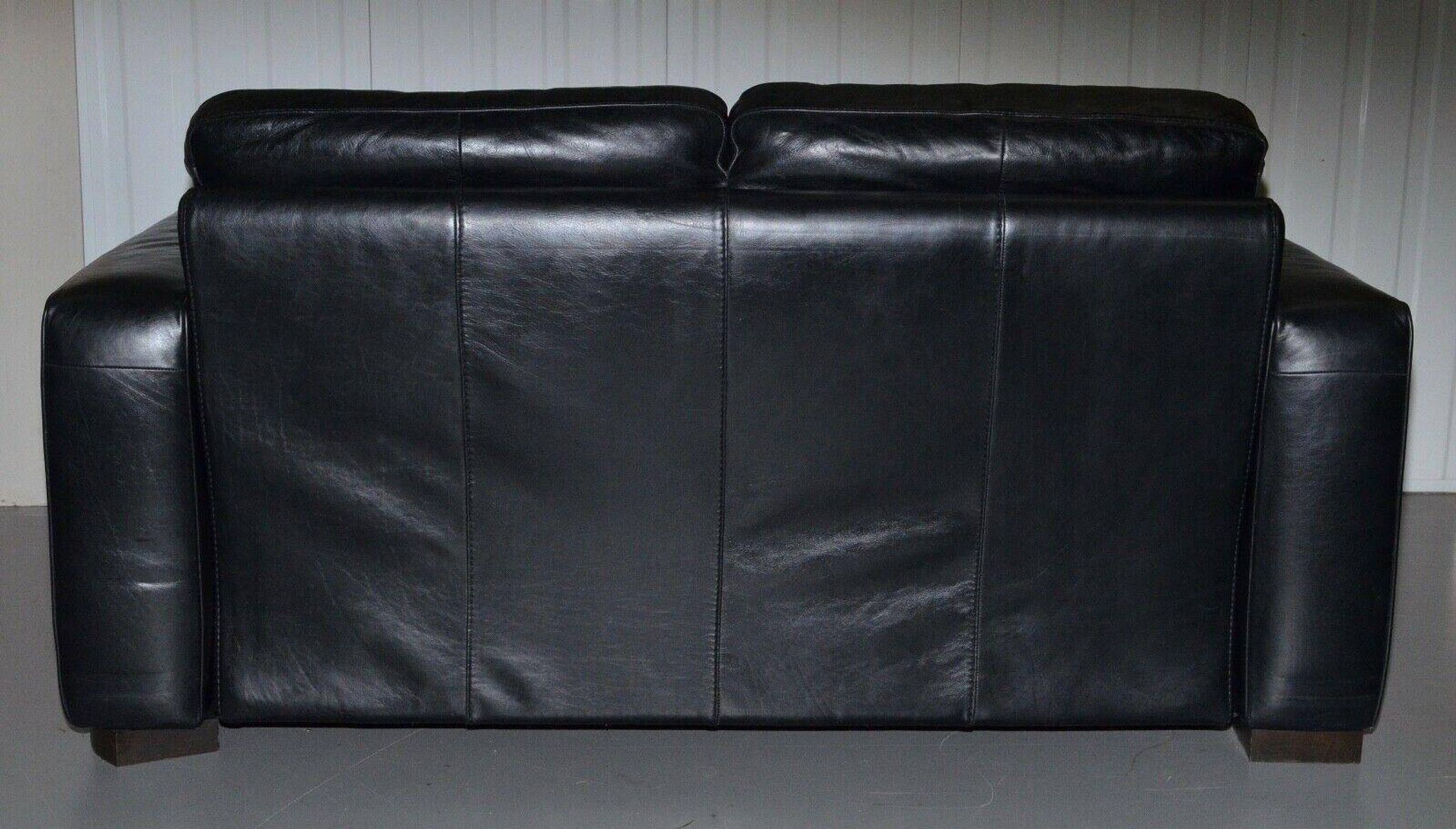 Canapé 2 places en cuir Natuzzi avec fauteuil